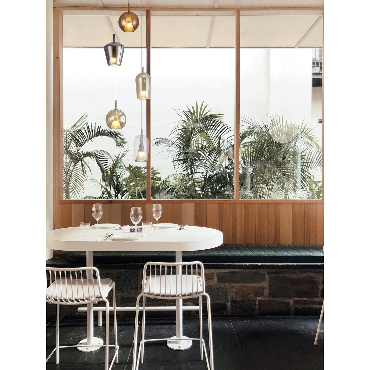 Elsa 5 Light Glass Cluster Pendant Light - Multicoloured