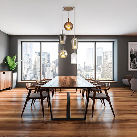 Elsa 5 Light Glass Cluster Pendant Light - Multicoloured