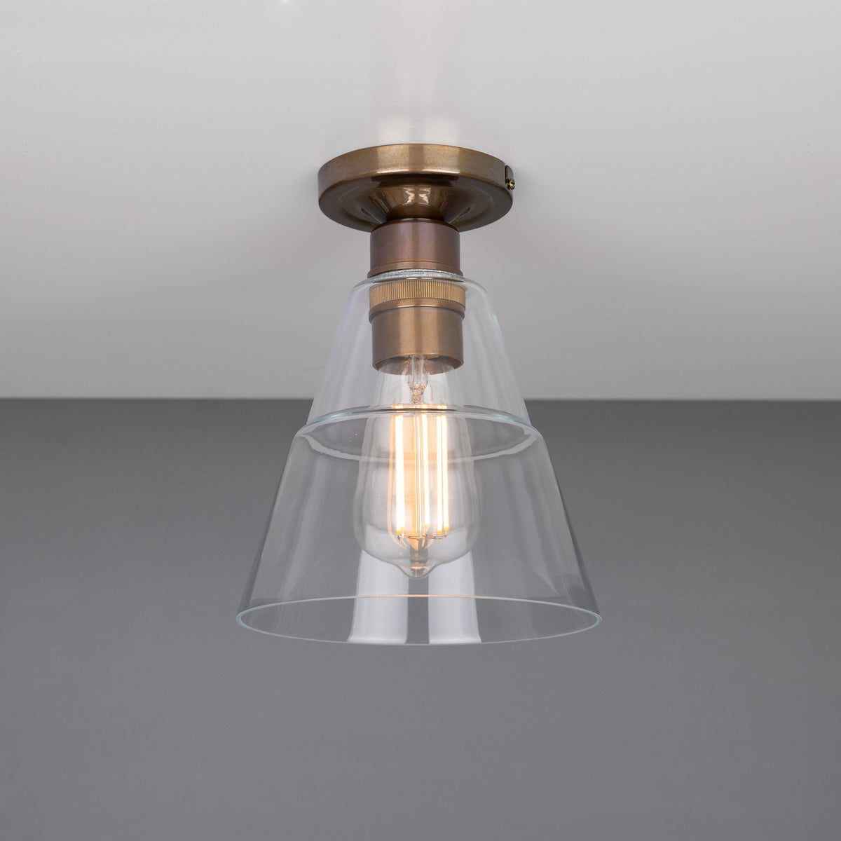Elsoren Glass Flush Ceiling Light