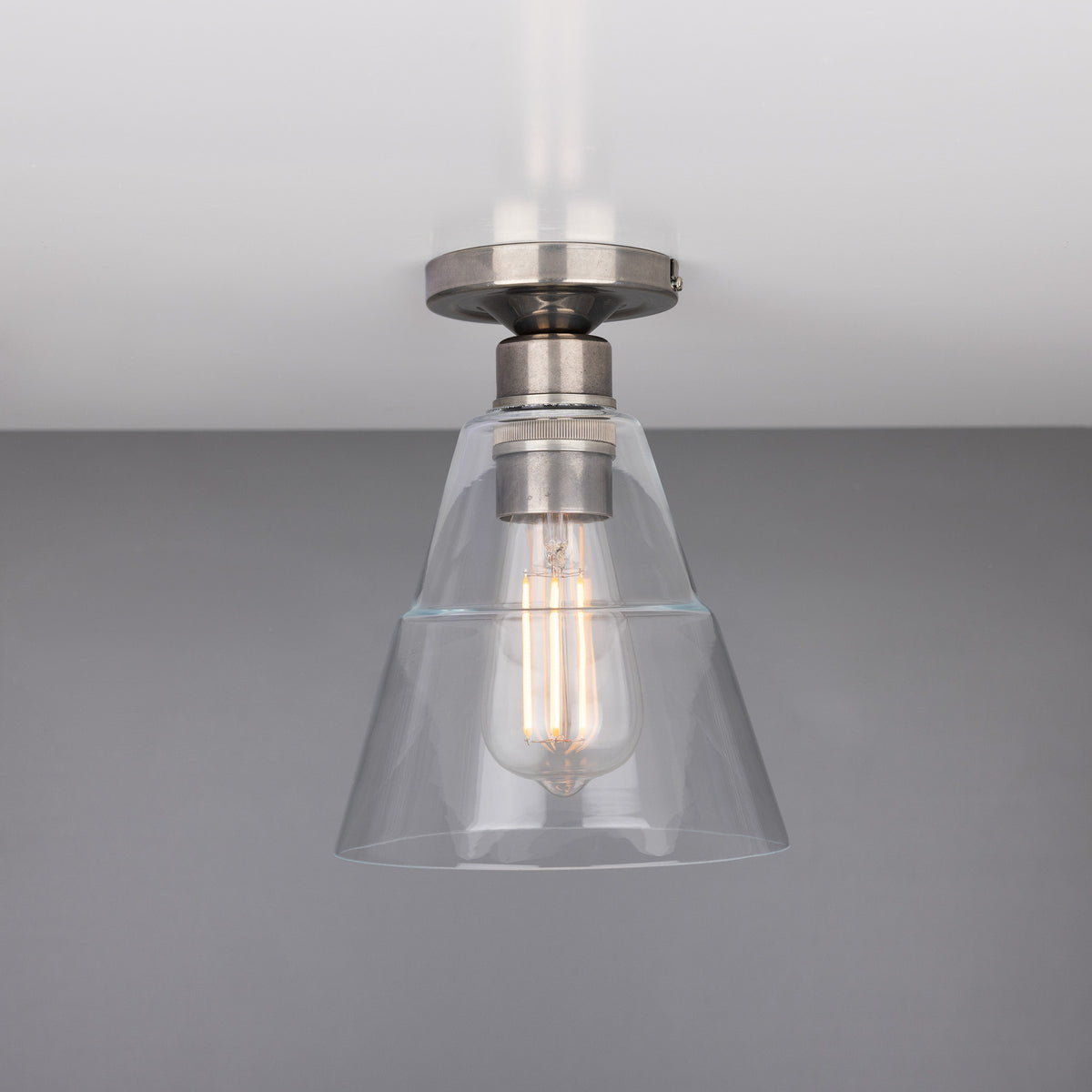 Elsoren Glass Flush Ceiling Light