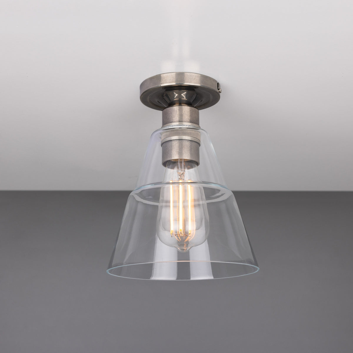 Elsoren Glass Flush Ceiling Light