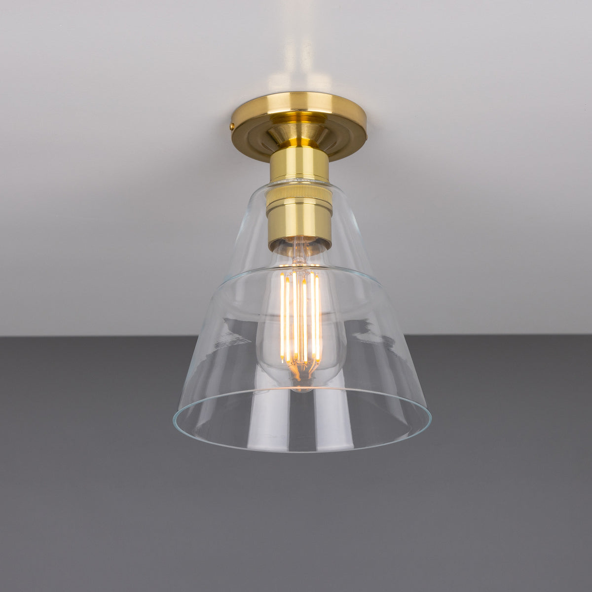 Elsoren Glass Flush Ceiling Light