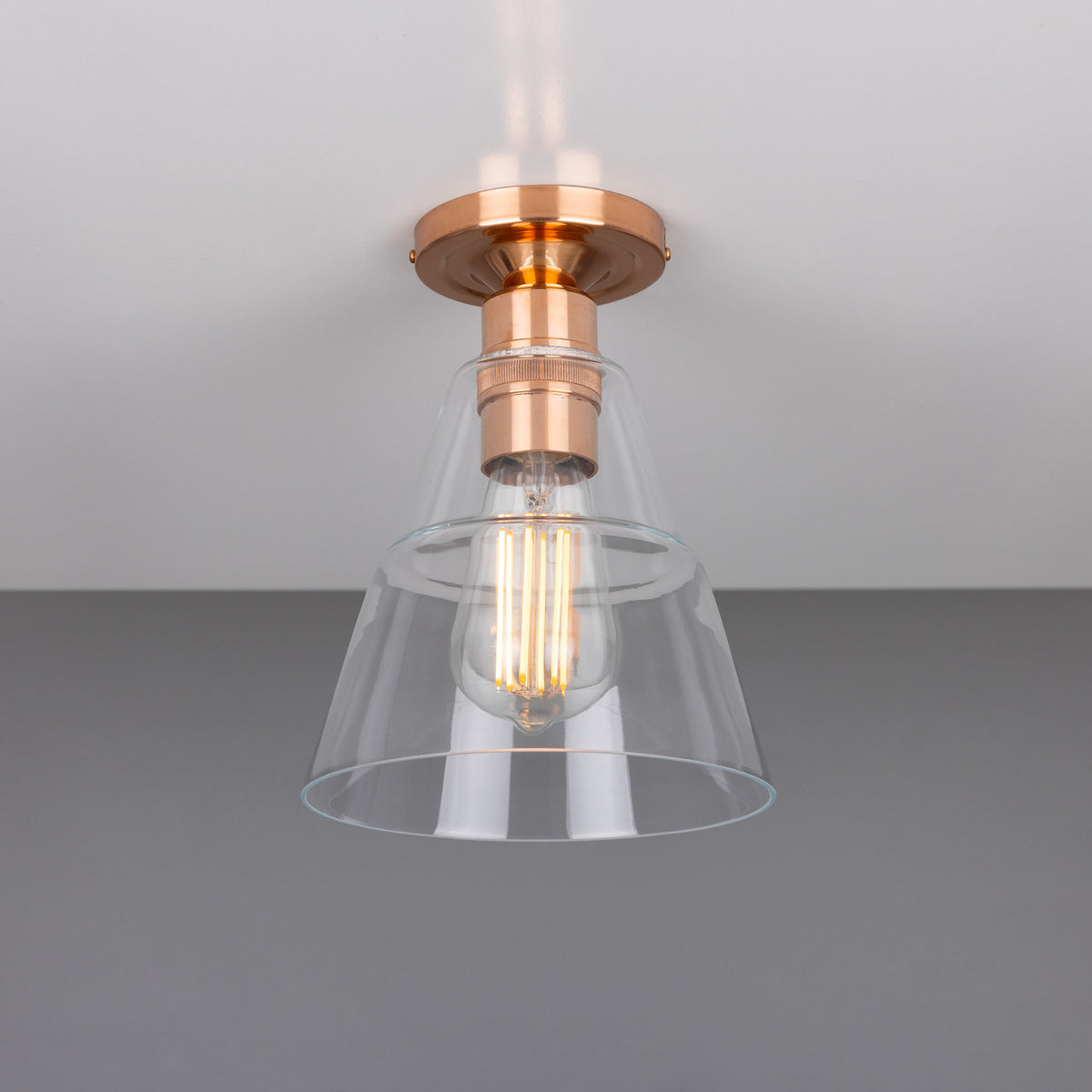 Elsoren Glass Flush Ceiling Light