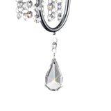 Emily 1 Light Crystal Wall Light With Switch - Chrome