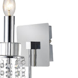 Emily 1 Light Crystal Wall Light With Switch - Chrome