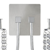 Emily 2 Light Crystal Wall Light With Switch - Chrome