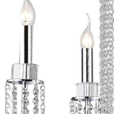 Emily 60cm 6 Light Crystal Chandelier - Polished Chrome