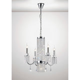 Emily 60cm 6 Light Crystal Chandelier - Polished Chrome