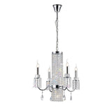 Emily 60cm 6 Light Crystal Chandelier - Polished Chrome