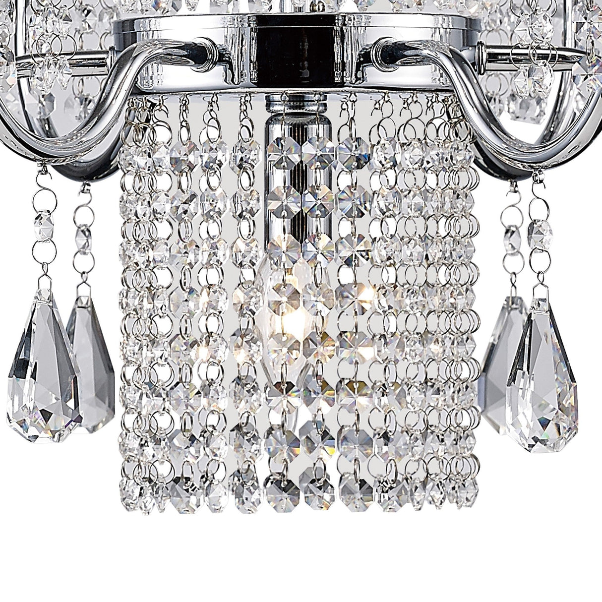 Emily 62cm 7 Light Crystal Chandelier - Polished Chrome