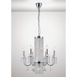 Emily 62cm 7 Light Crystal Chandelier - Polished Chrome