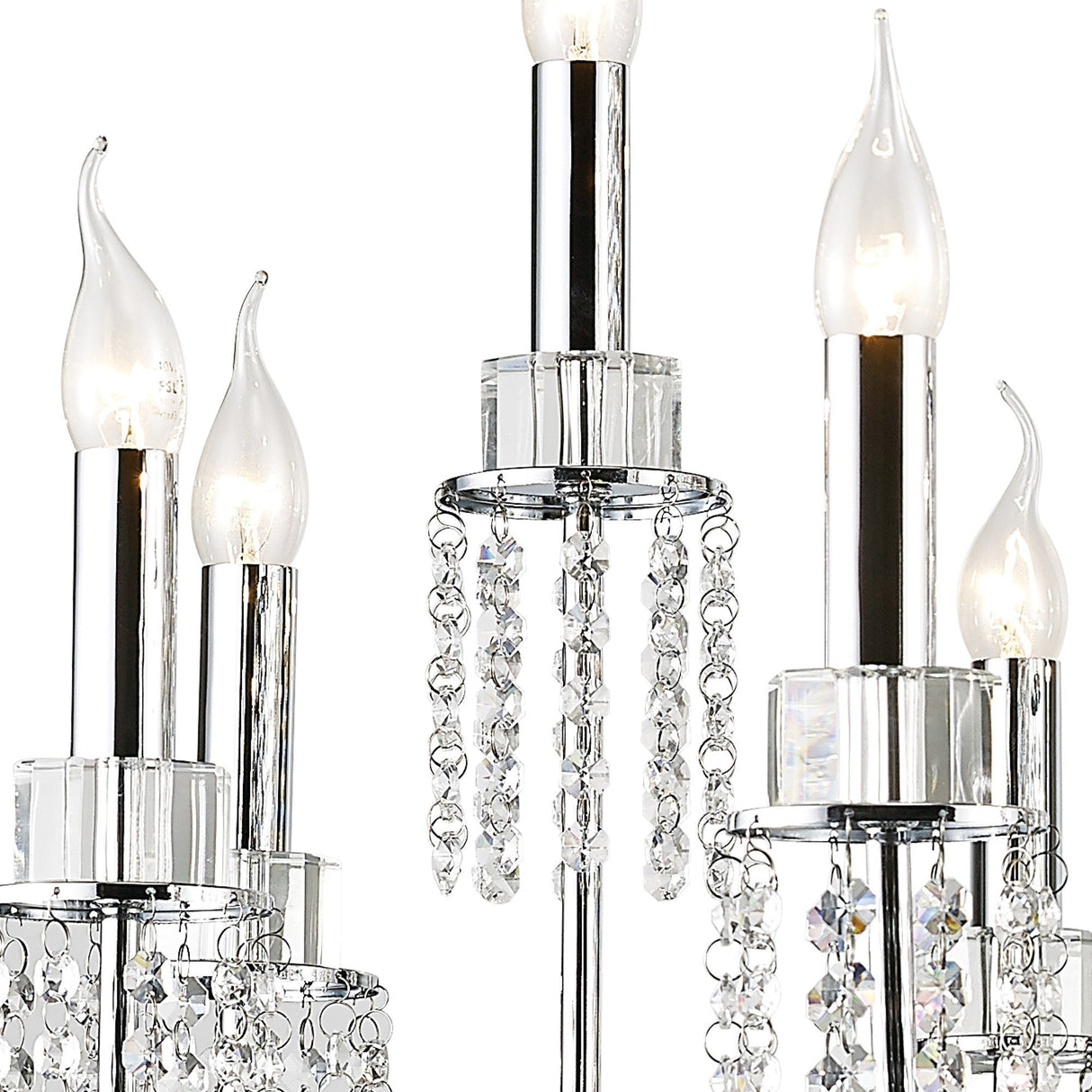Emily 89cm 13 Light Crystal Chandelier - Polished Chrome