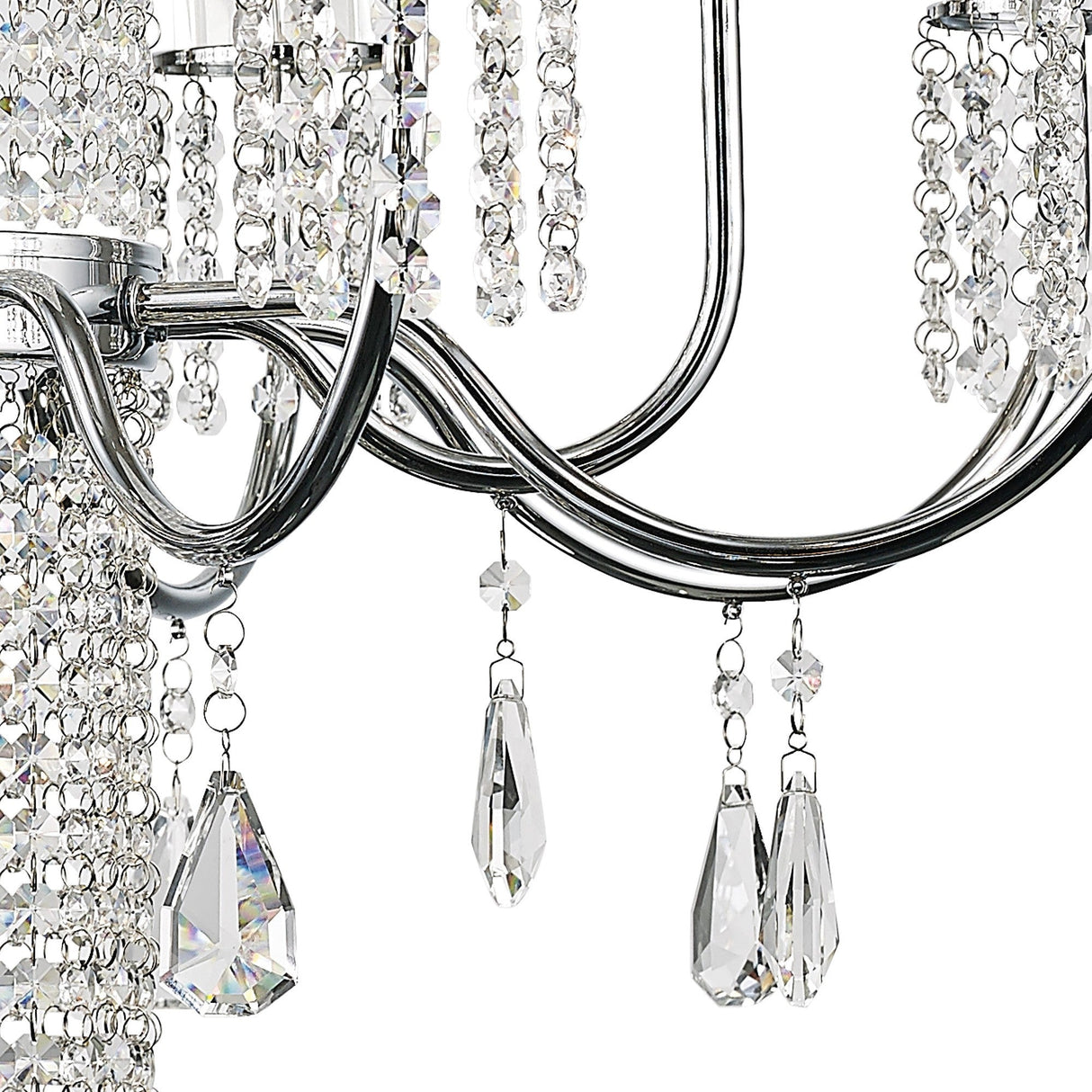 Emily 89cm 13 Light Crystal Chandelier - Polished Chrome