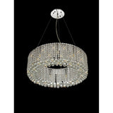 Empire 60cm Round 9 Light Crystal Chandelier - Polished Chrome