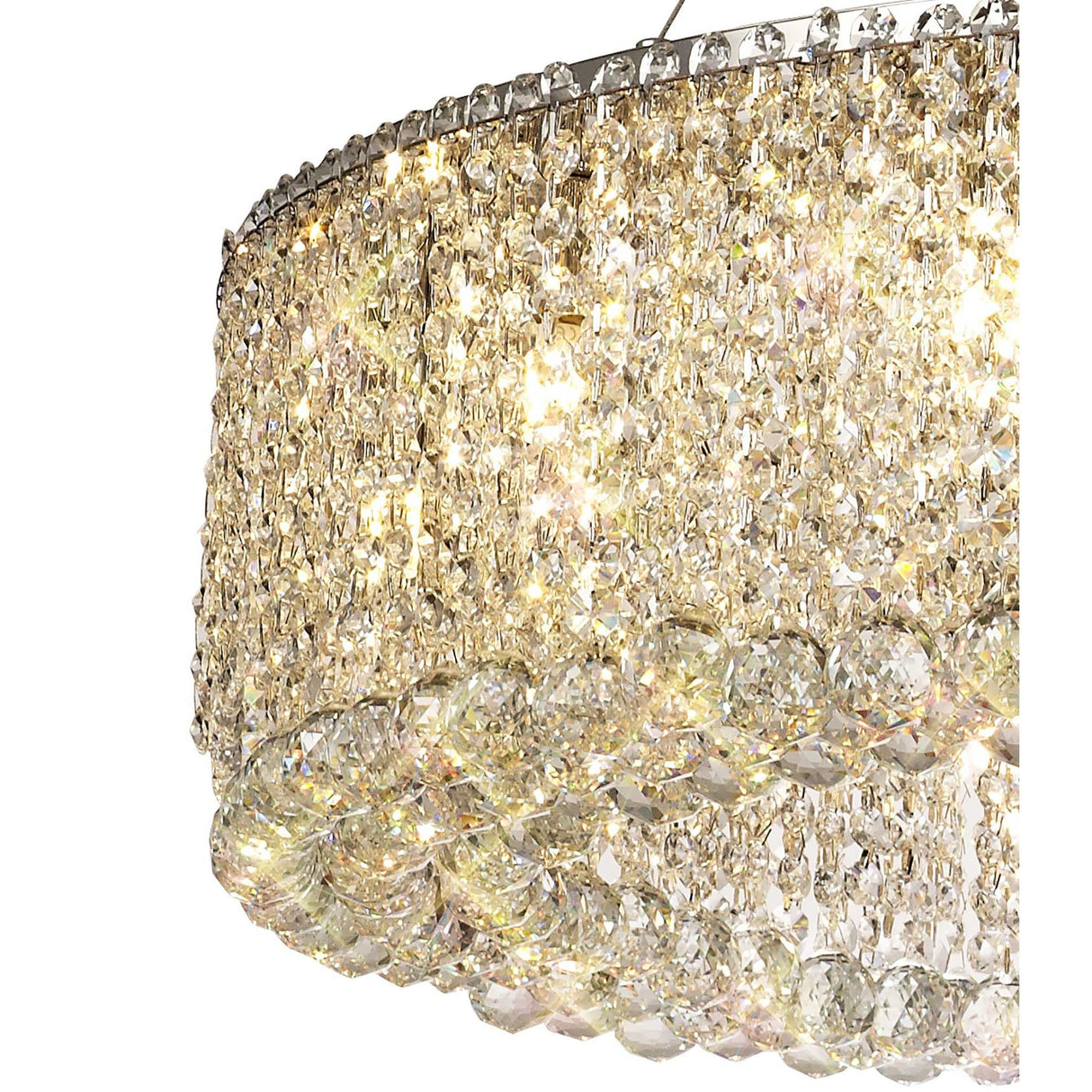 Empire 85cm Round 12 Light Crystal Chandelier - Polished Chrome