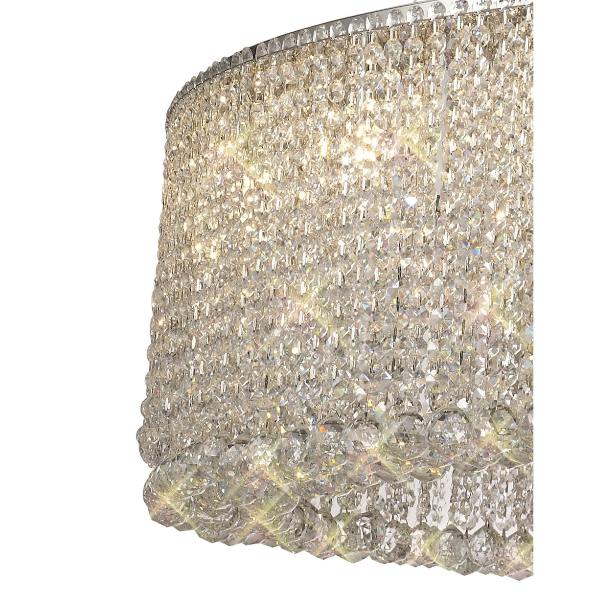 Empire 110cm Round 15 Light Crystal Chandelier - Polished Chrome