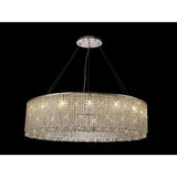 Empire 110cm Round 15 Light Crystal Chandelier - Polished Chrome
