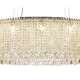 Empire 100cm Oval 10 Light Crystal Chandelier - Polished Chrome