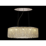 Empire 100cm Oval 10 Light Crystal Chandelier - Polished Chrome