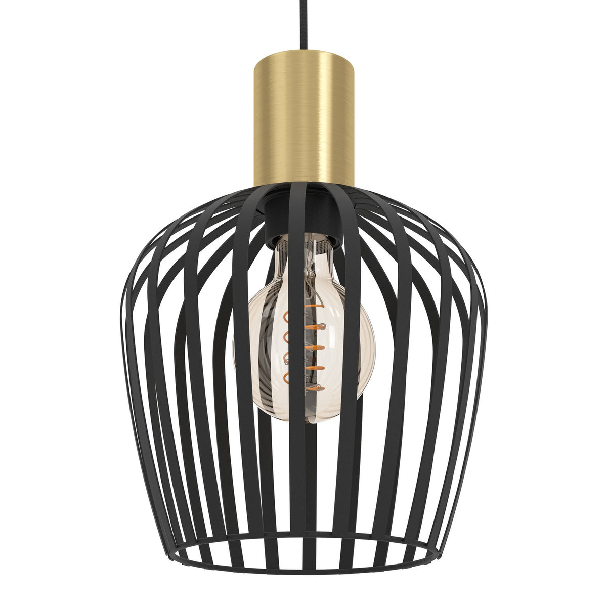 Empoli Pendant Light - Black & Brushed Brass