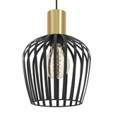 Empoli Pendant Light - Black & Brushed Brass