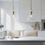 Endon Harlow 1 Light Pendant in Brushed Aged Brass