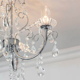 Endon Tabitha 3 Light Crystal Semi-Flush Bathroom Ceiling Light