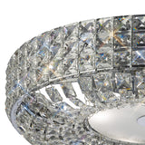 Enya 6 Light Crystal Flush Ceiling Light - Polished Chrome
