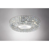 Enya 6 Light Crystal Flush Ceiling Light - Polished Chrome