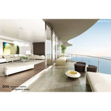 Eos 6 Light Outdoor Flush Ceiling Light - Opal White