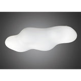 Eos 6 Light Outdoor Flush Ceiling Light - Opal White