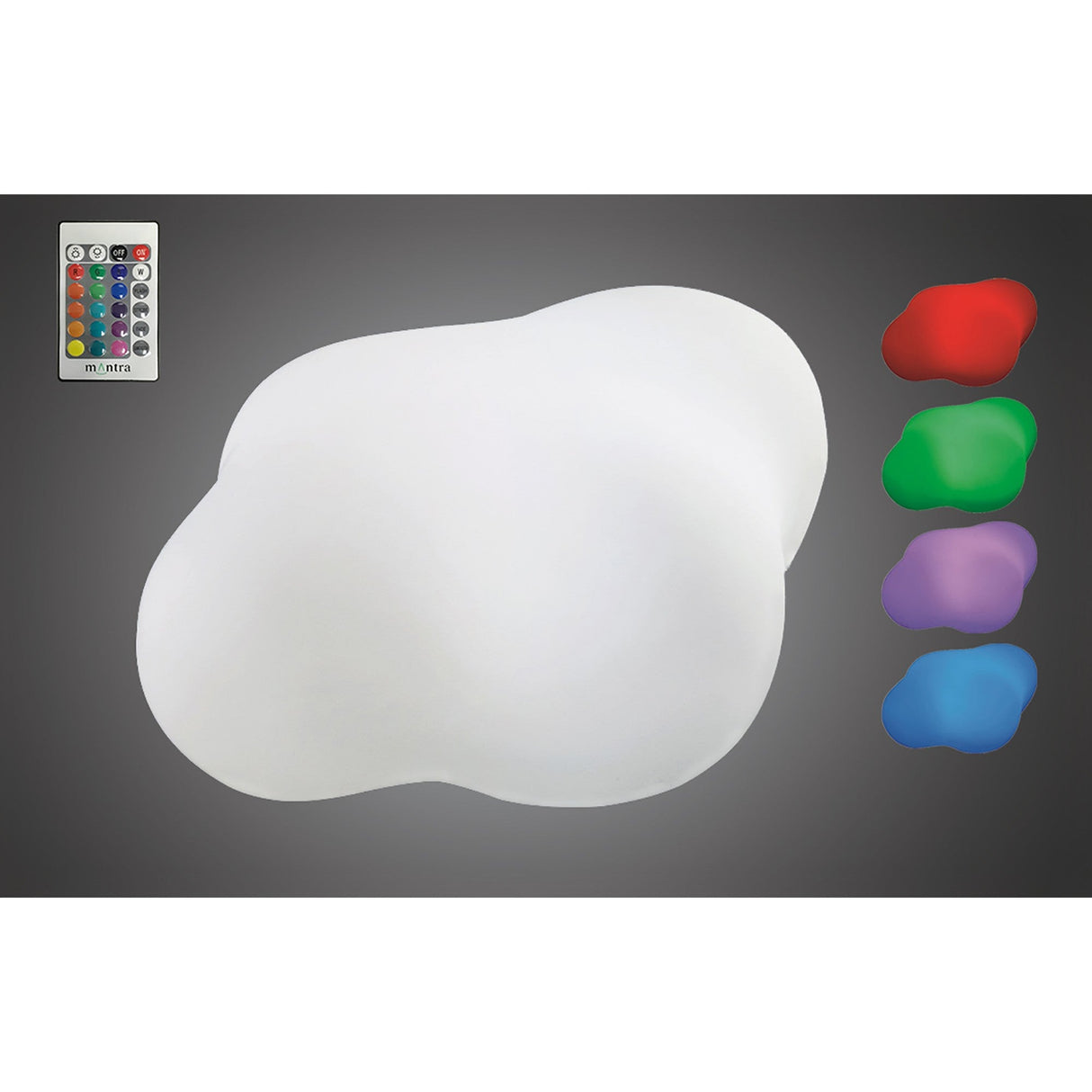 Eos Dimmable RGB LED Outdoor Table Lamp - Opal White With Remote Control