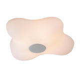 Eos 4 Light Outdoor Flush Ceiling Light With Speaker - Opal White