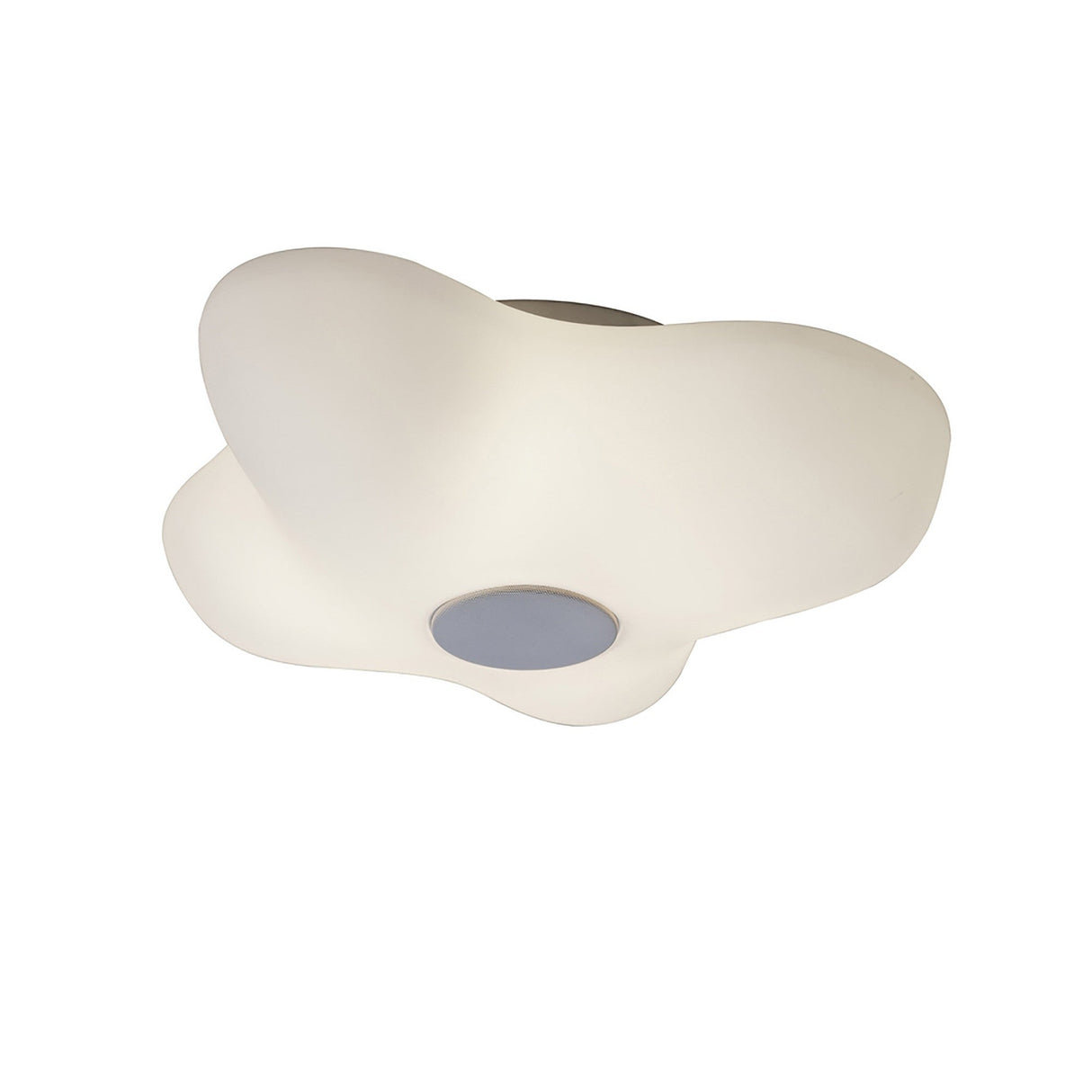 Eos 4 Light Outdoor Flush Ceiling Light With Speaker - Opal White