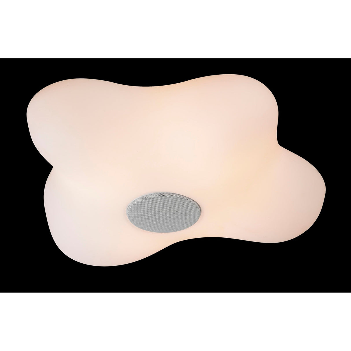 Eos 4 Light Outdoor Flush Ceiling Light With Speaker - Opal White