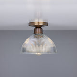 Erbil Ribbed Glass Flush Ceiling Light