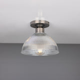 Erbil Ribbed Glass Flush Ceiling Light