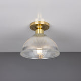 Erbil Ribbed Glass Flush Ceiling Light
