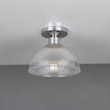 Erbil Ribbed Glass Flush Ceiling Light