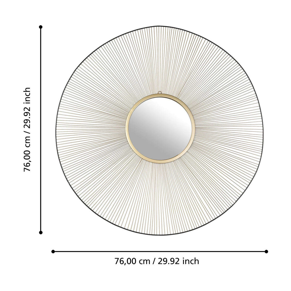 Esashi LED Mirror - Gold
