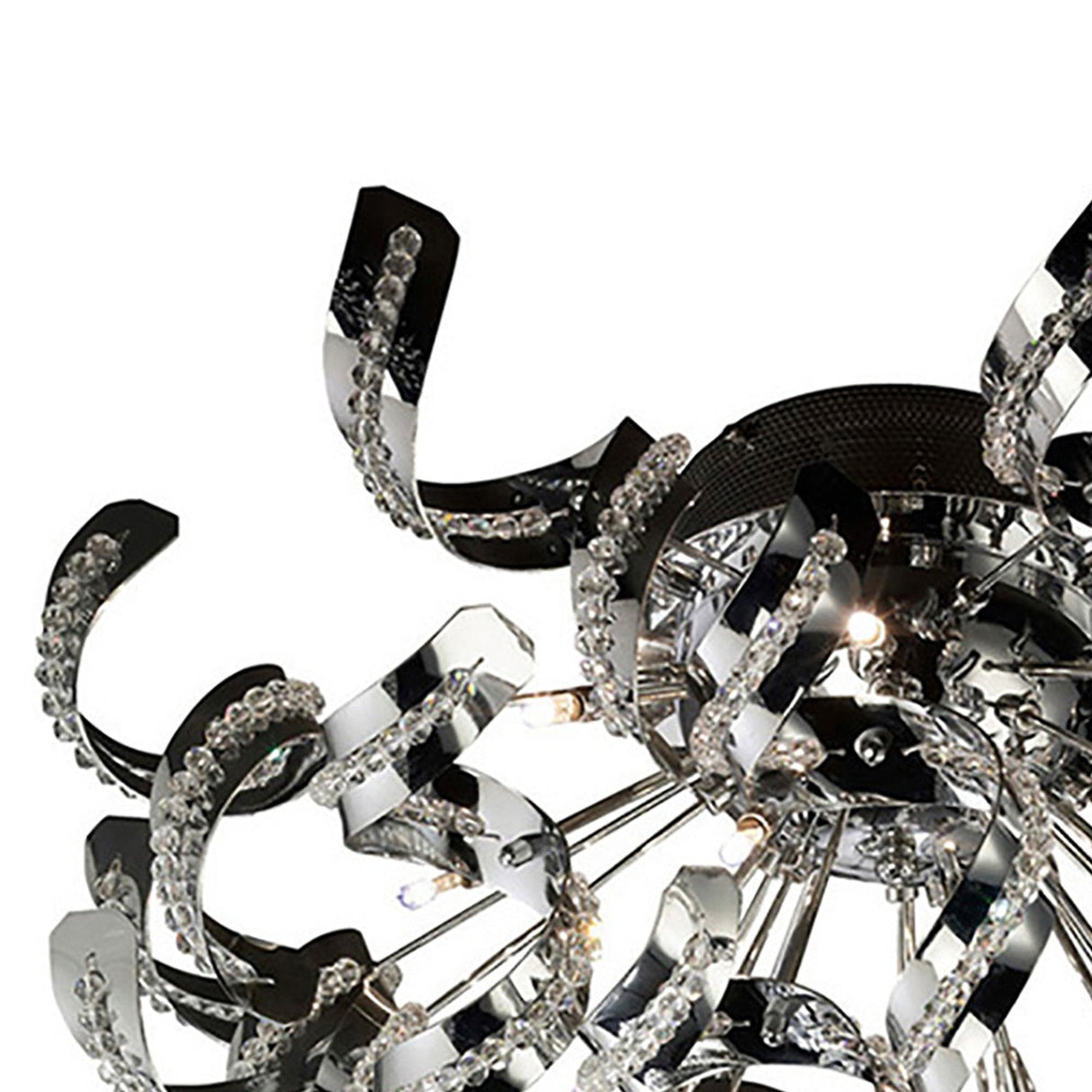 Esme 20 Light Crystal Semi-Flush Ceiling Light - Polished Chrome