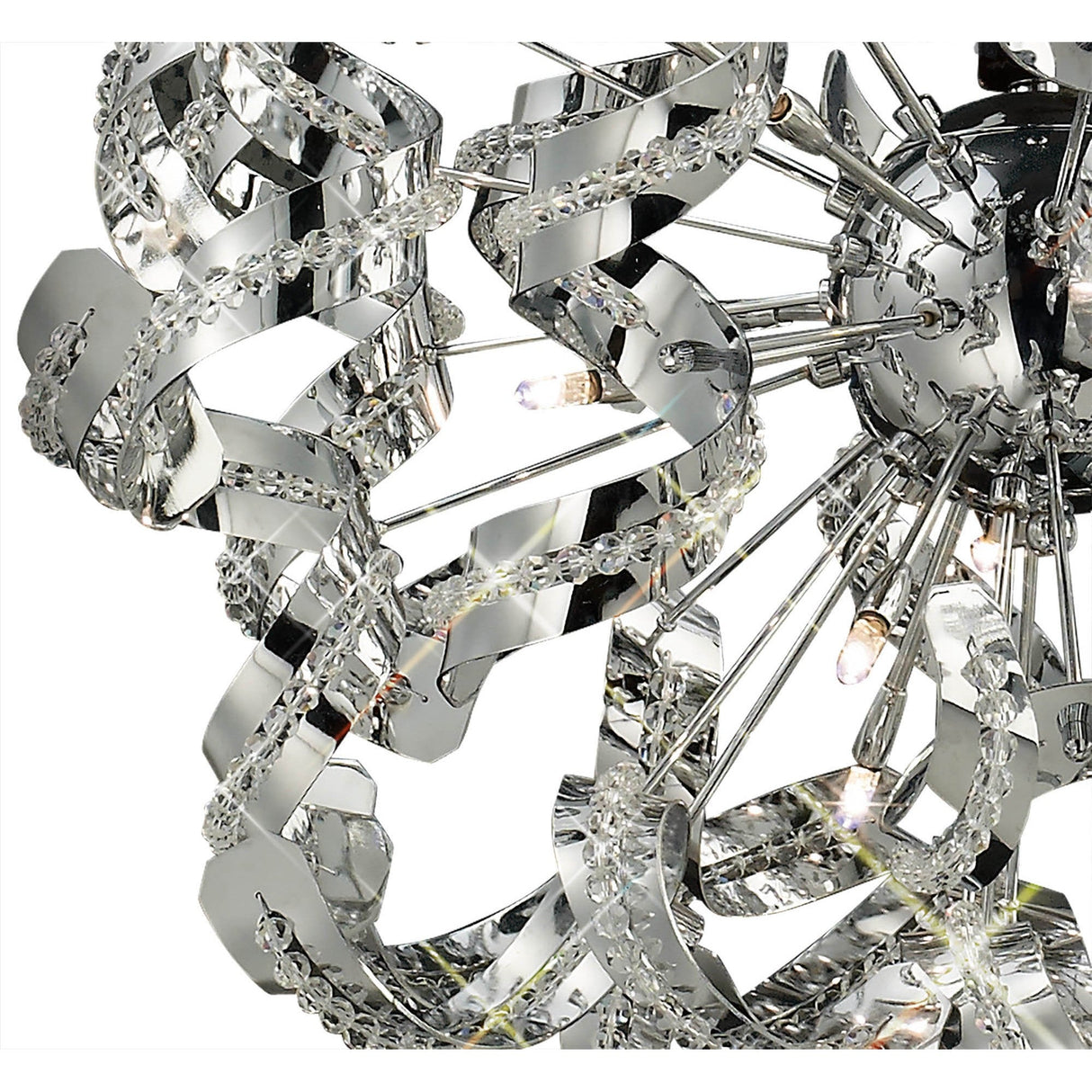 Esme 12 Light Crystal Semi-Flush Ceiling Light - Polished Chrome