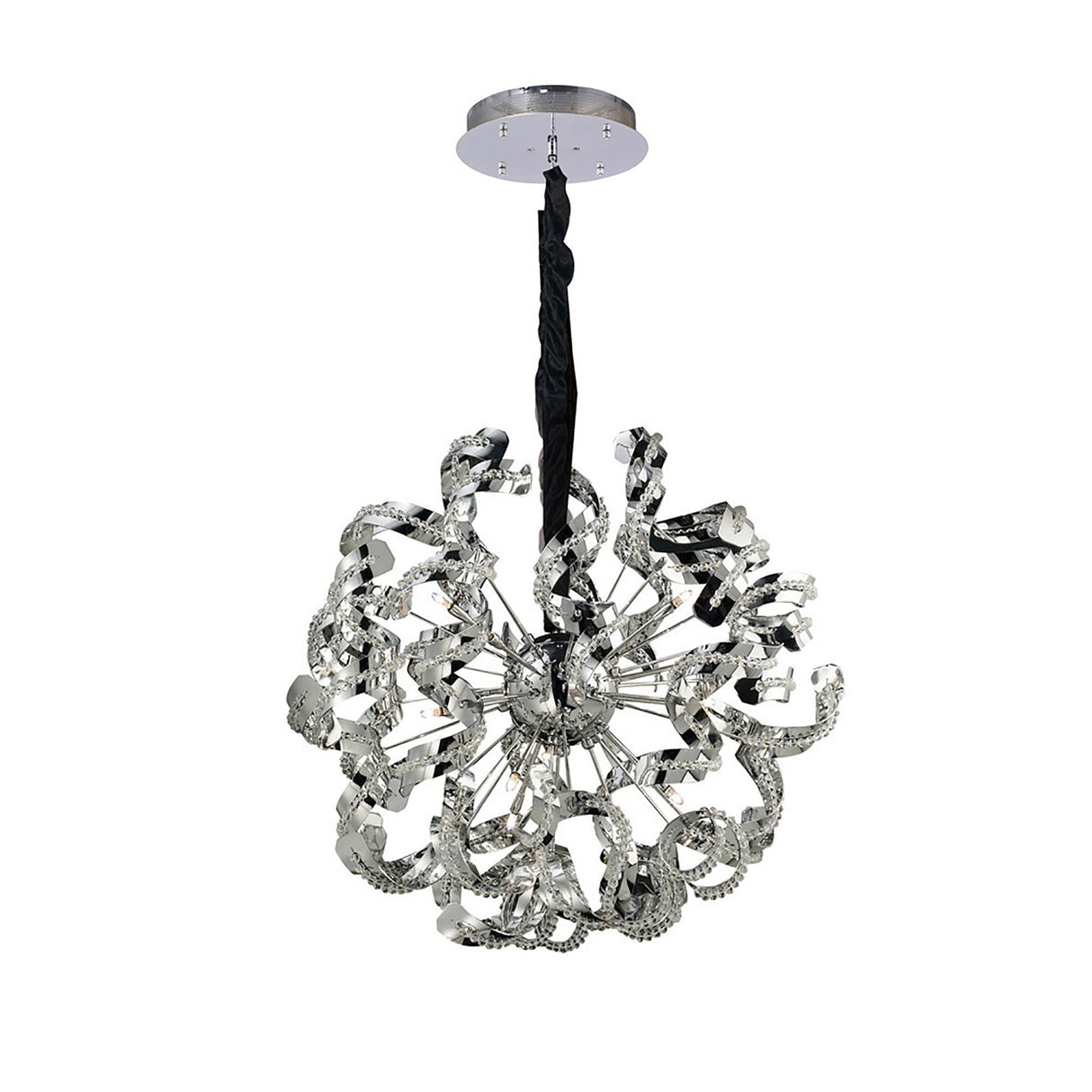 Esme 12 Light Crystal Semi-Flush Ceiling Light - Polished Chrome