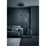 Espardello Clear Glass 6 Light Pendant - Black