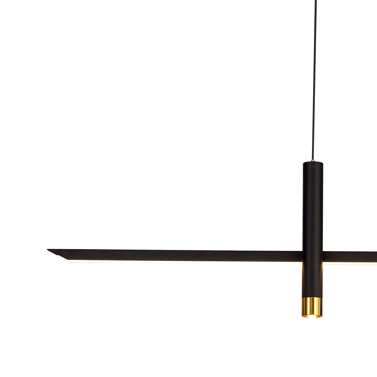 Esparta LED Linear Suspension Light 30W 3000K- Black & Gold