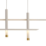 Esparta LED Linear Suspension Light 50W 3000K - White & Gold