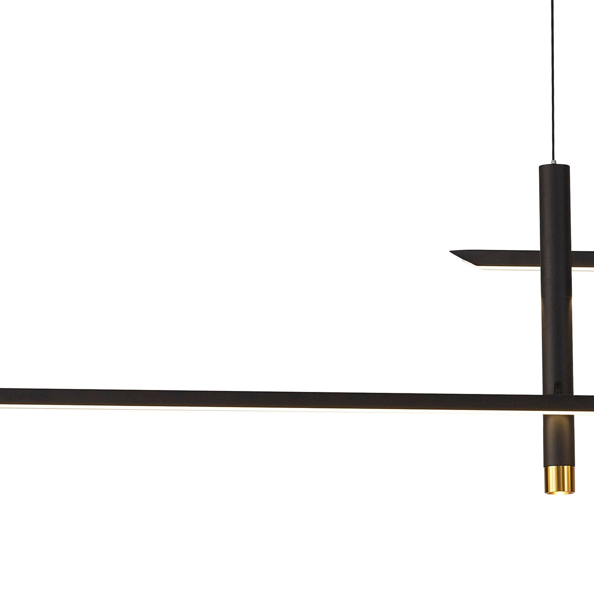 Esparta LED Linear Suspension Light 50W 3000K - Black & Gold