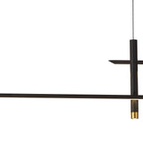 Esparta LED Linear Suspension Light 50W 3000K - Black & Gold