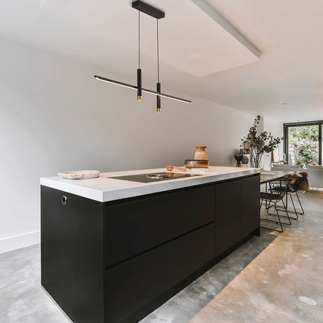 Esparta LED Linear Suspension Light 50W 3000K - Black & Gold