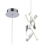 Espirales LED Pendant Light 12W 3000K – Silver & Polished Chrome